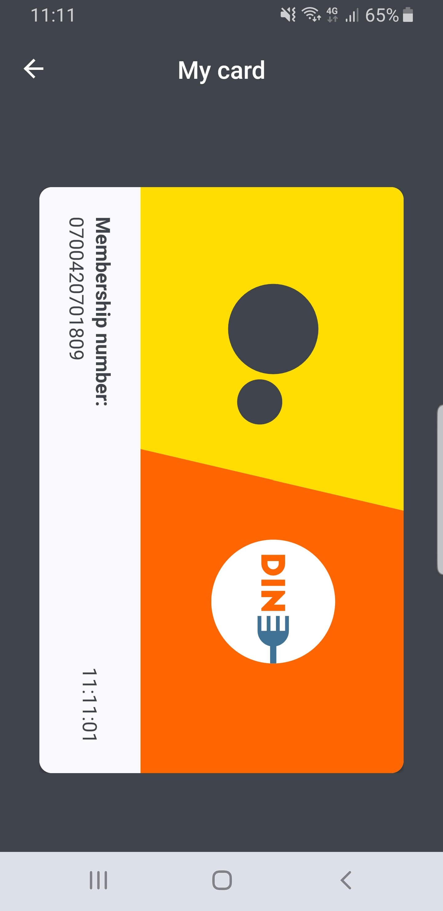 wuntu dine card view