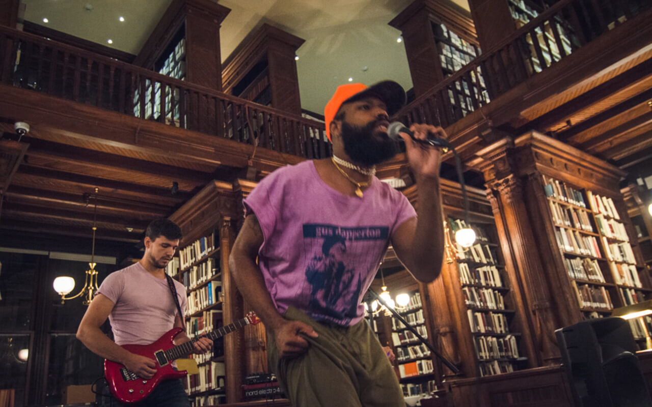 Cha'ves Jamall performing at Sofar NYC at Brooklyn Historical Society