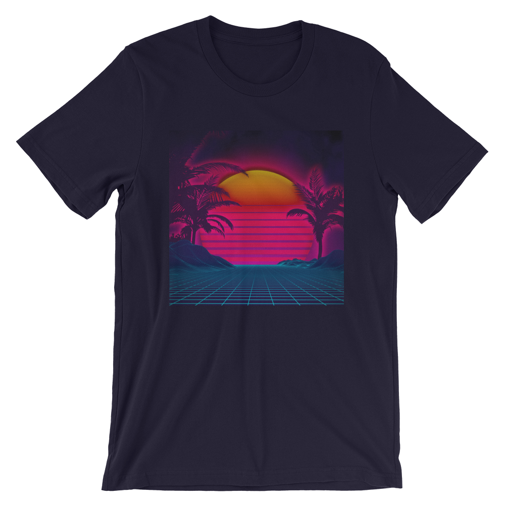 Neon Plam Sunset Eco T-Shirt