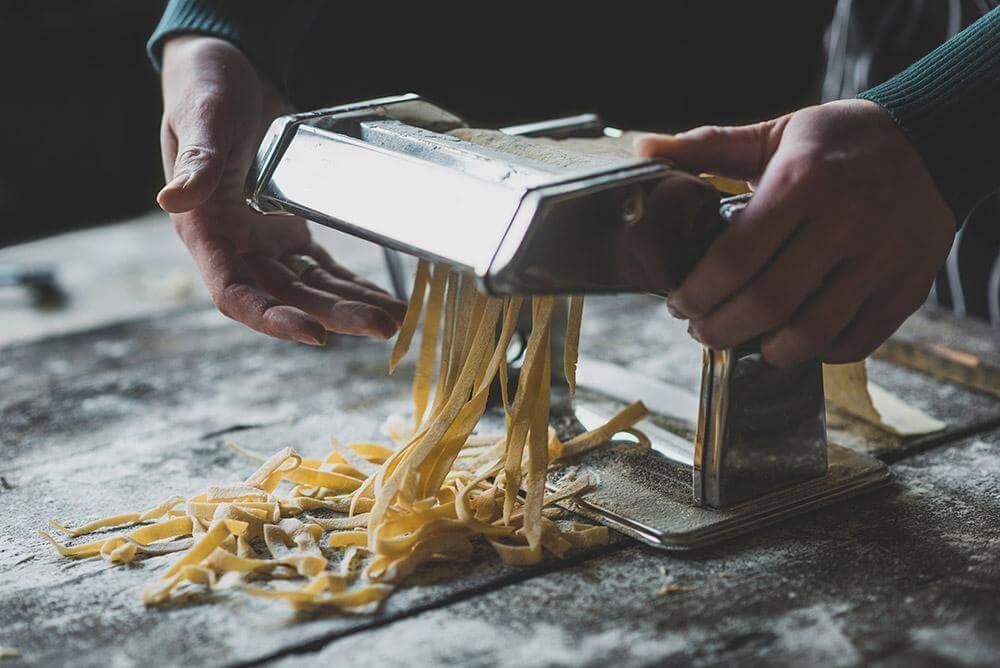 Italian traditional tagliatelle